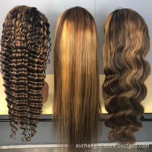 Hd Transparent Lace Front Human Hair Wigs For Black Women Brazilian Raw Hair Vendor 360 Lace Frontal Wig Glueless Full lace wig